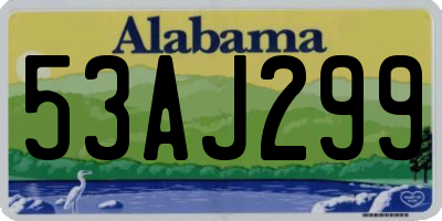 AL license plate 53AJ299