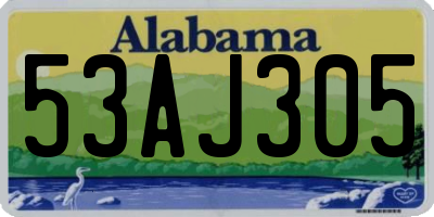 AL license plate 53AJ305