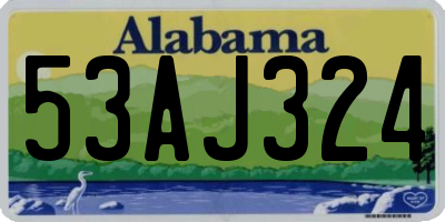 AL license plate 53AJ324