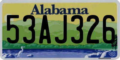 AL license plate 53AJ326
