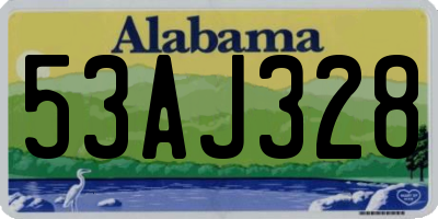 AL license plate 53AJ328