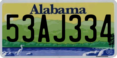 AL license plate 53AJ334