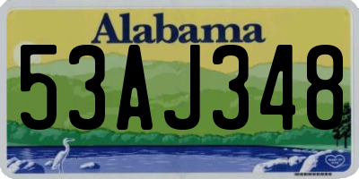 AL license plate 53AJ348