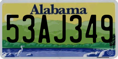 AL license plate 53AJ349