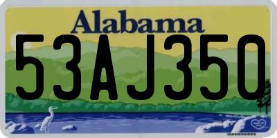 AL license plate 53AJ350