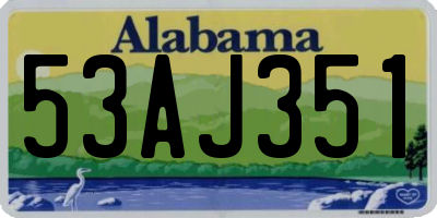 AL license plate 53AJ351