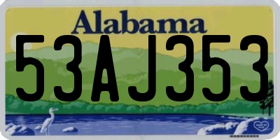 AL license plate 53AJ353