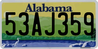 AL license plate 53AJ359