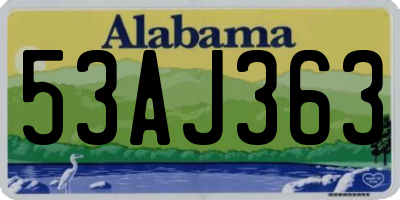 AL license plate 53AJ363