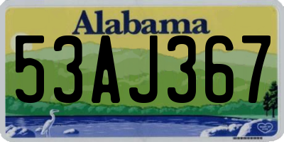 AL license plate 53AJ367