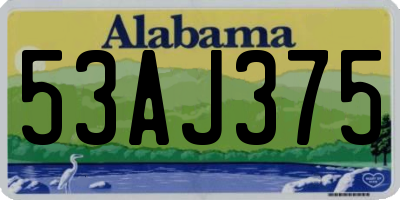 AL license plate 53AJ375