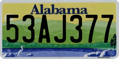 AL license plate 53AJ377