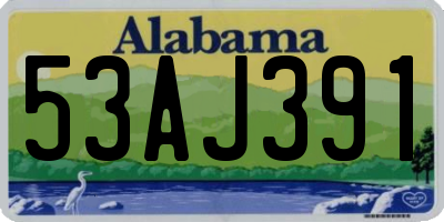 AL license plate 53AJ391