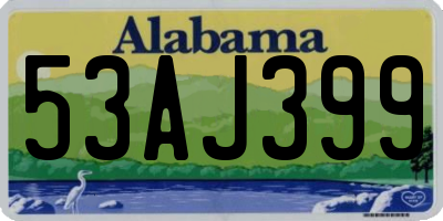 AL license plate 53AJ399