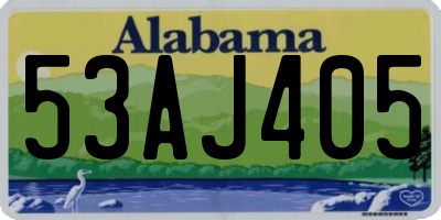 AL license plate 53AJ405