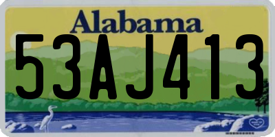 AL license plate 53AJ413