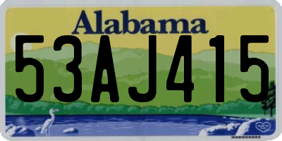 AL license plate 53AJ415