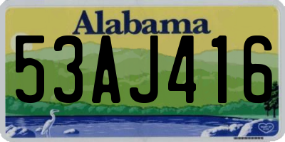AL license plate 53AJ416