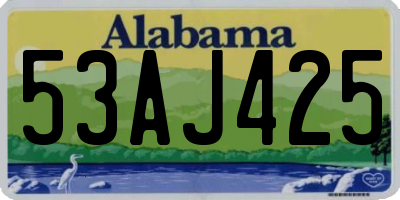 AL license plate 53AJ425