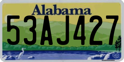 AL license plate 53AJ427