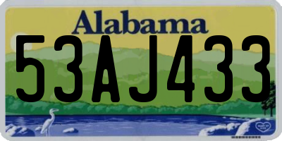 AL license plate 53AJ433