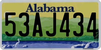 AL license plate 53AJ434