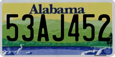 AL license plate 53AJ452