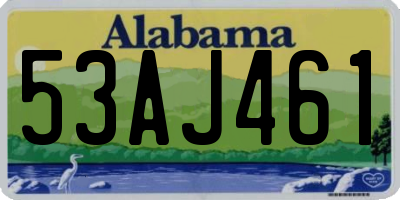 AL license plate 53AJ461