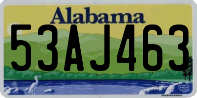 AL license plate 53AJ463
