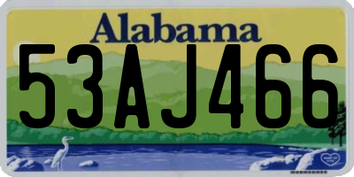 AL license plate 53AJ466