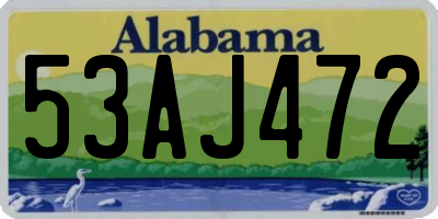 AL license plate 53AJ472