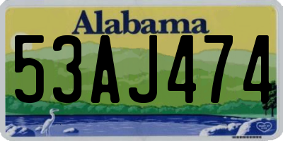 AL license plate 53AJ474
