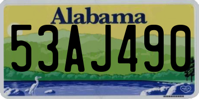 AL license plate 53AJ490