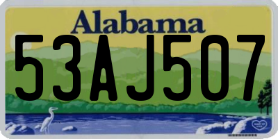 AL license plate 53AJ507