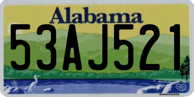 AL license plate 53AJ521