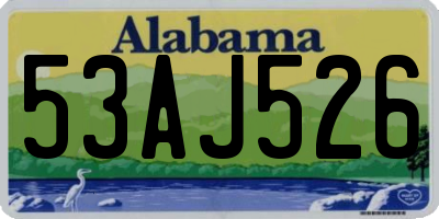 AL license plate 53AJ526