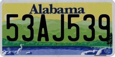 AL license plate 53AJ539
