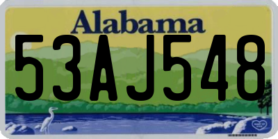 AL license plate 53AJ548