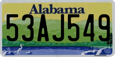 AL license plate 53AJ549