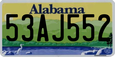 AL license plate 53AJ552