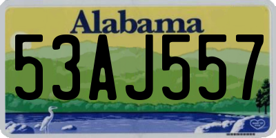 AL license plate 53AJ557