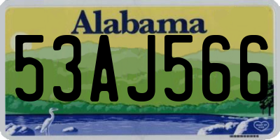 AL license plate 53AJ566