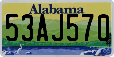 AL license plate 53AJ570