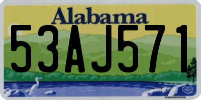 AL license plate 53AJ571