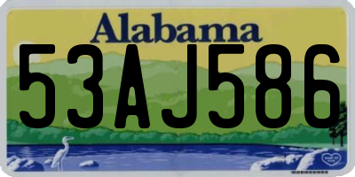 AL license plate 53AJ586
