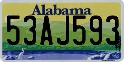 AL license plate 53AJ593