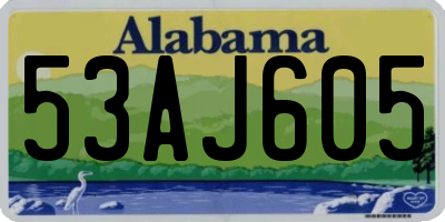 AL license plate 53AJ605
