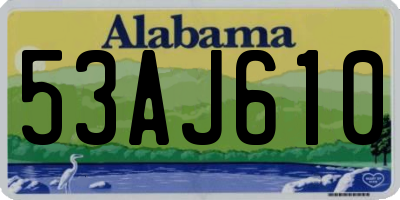 AL license plate 53AJ610