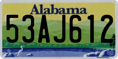 AL license plate 53AJ612