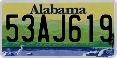 AL license plate 53AJ619